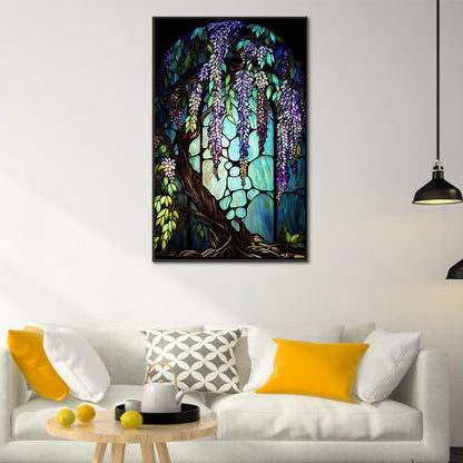 Wisteria Tree - Full Round Drill Diamond Painting 50*80CM