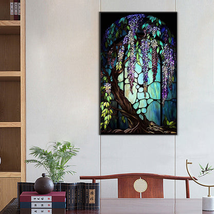 Wisteria Tree - Full Round Drill Diamond Painting 50*80CM