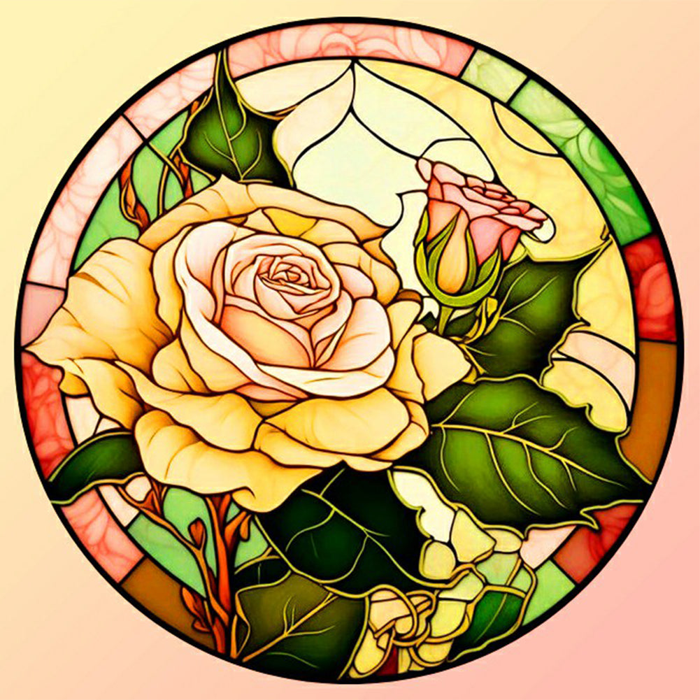 Yellow Rose - Full Round Drill Diamond Painting 30*30CM