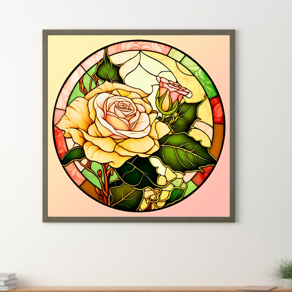 Yellow Rose - Full Round Drill Diamond Painting 30*30CM