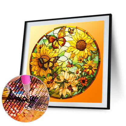 SuNFLower Bushes - Full Round Drill Diamond Painting 30*30CM