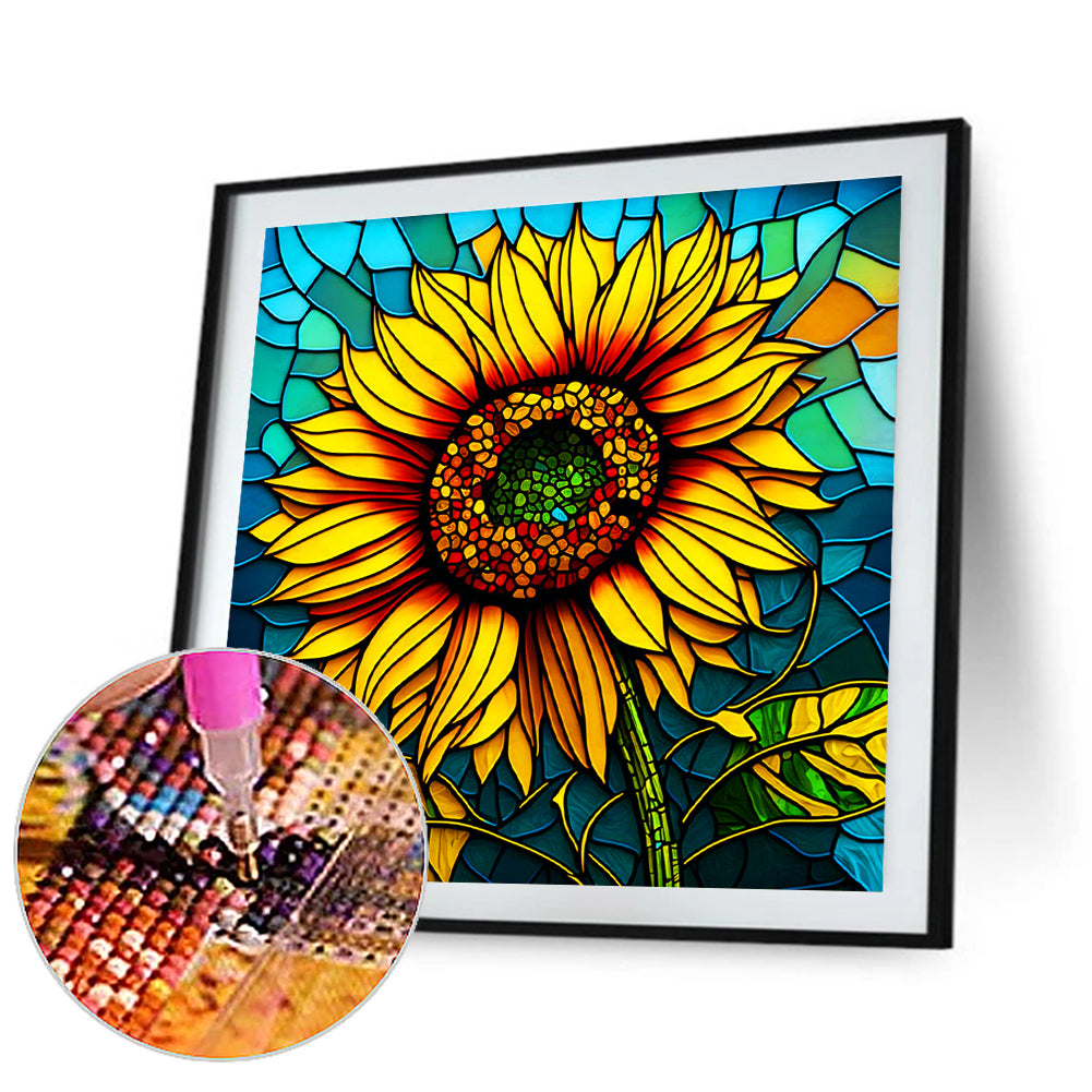 A SuNFLower - Full Round Drill Diamond Painting 30*30CM