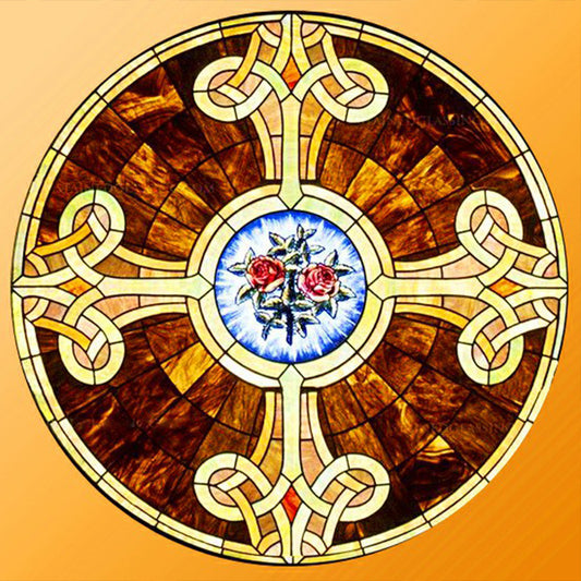 Golden Cross - Full Round Drill Diamond Painting 30*30CM
