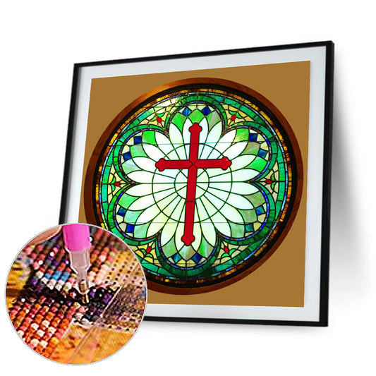 Cross - Full Round Drill Diamond Painting 30*30CM