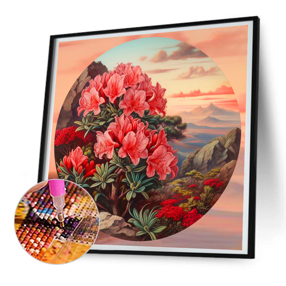 Rhododendron - Full Round Drill Diamond Painting 30*30CM