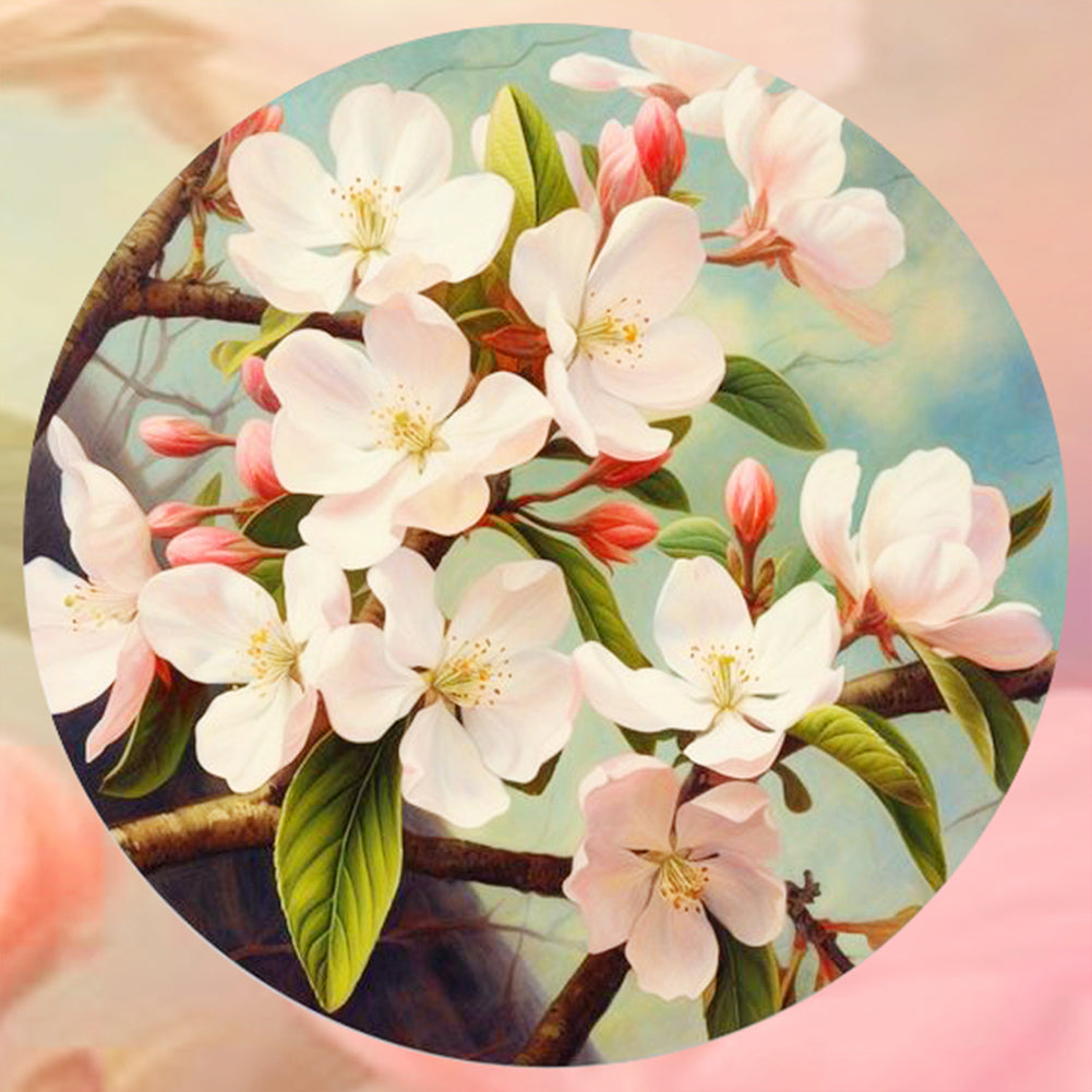 Peach Blossom - Full Round Drill Diamond Painting 30*30CM