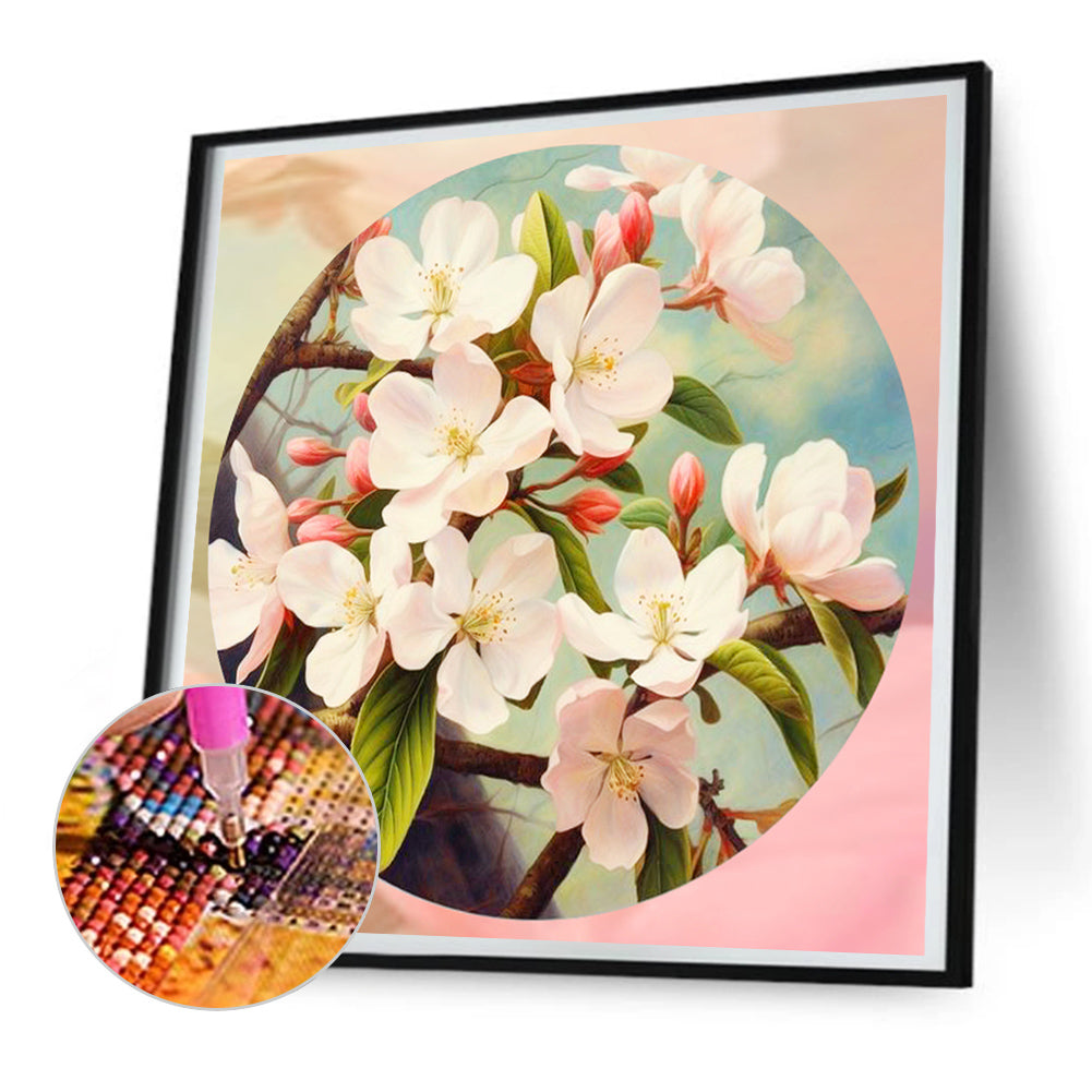 Peach Blossom - Full Round Drill Diamond Painting 30*30CM