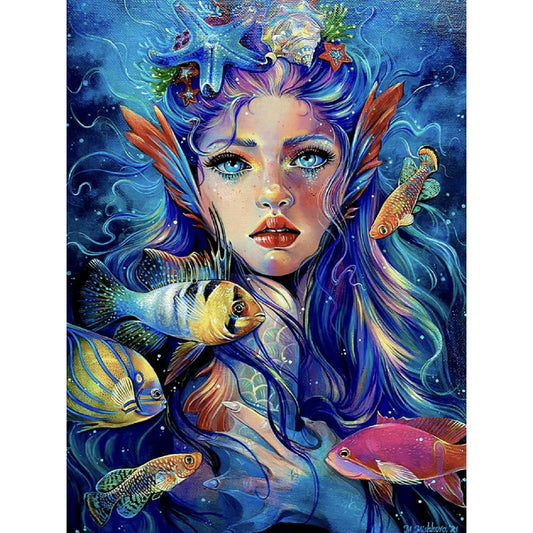 Sea Fairy - Full Round Drill Diamond Painting 30*40CM