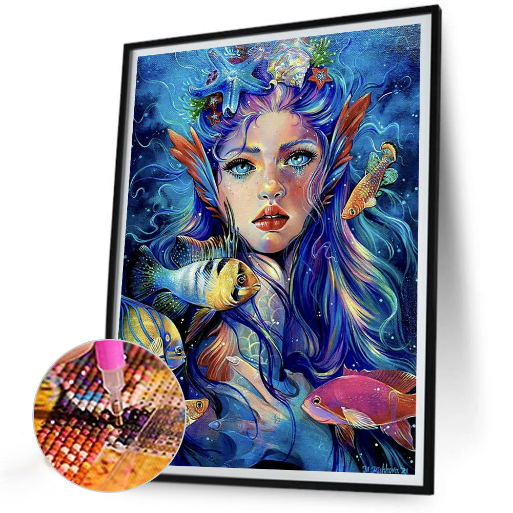 Sea Fairy - Full Round Drill Diamond Painting 30*40CM