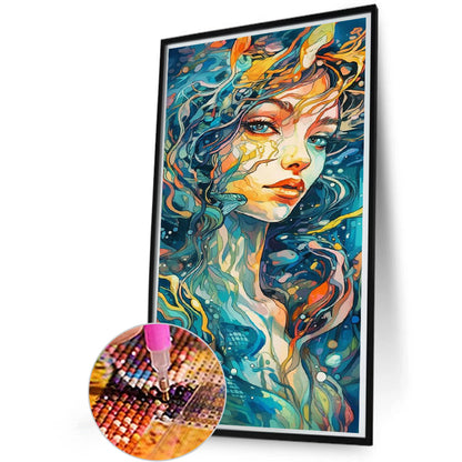 Daughter Of The Sea - Full Round Drill Diamond Painting 30*60CM