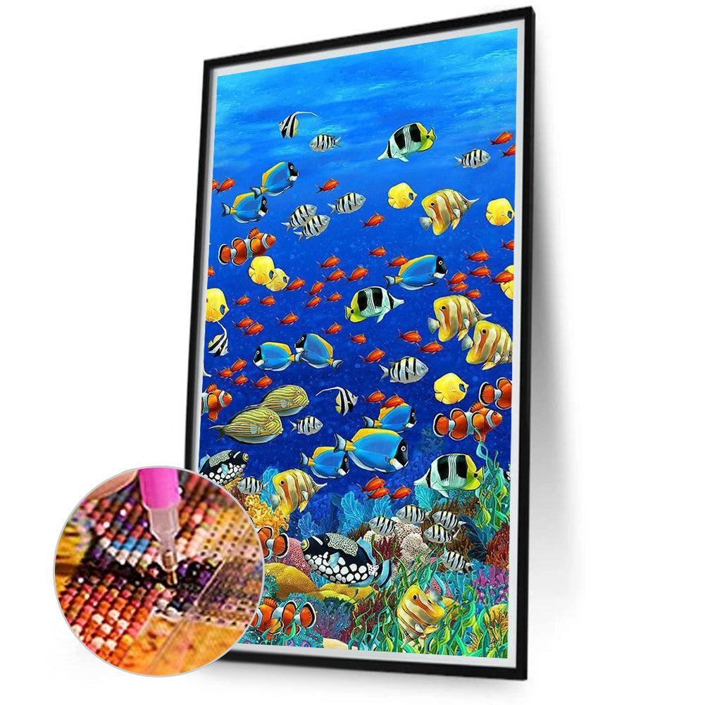 Ocean Fish - Full Round Drill Diamond Painting 40*70CM