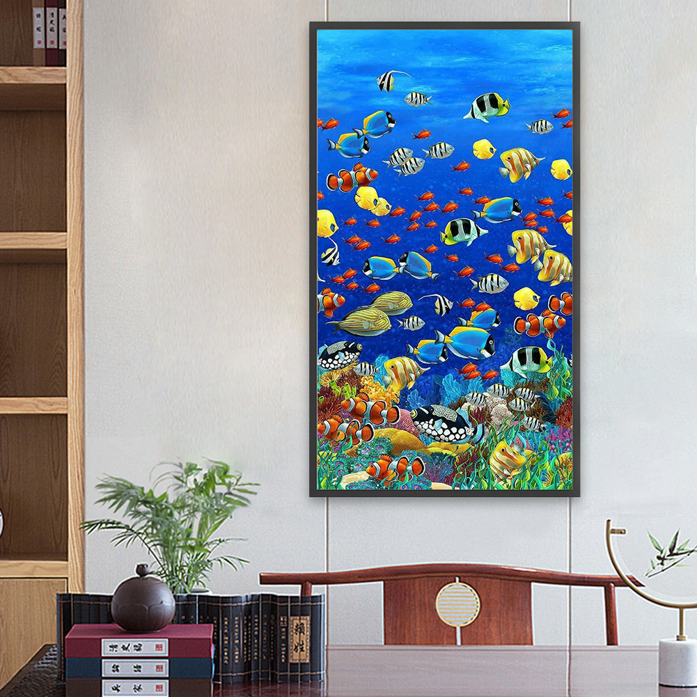 Ocean Fish - Full Round Drill Diamond Painting 40*70CM