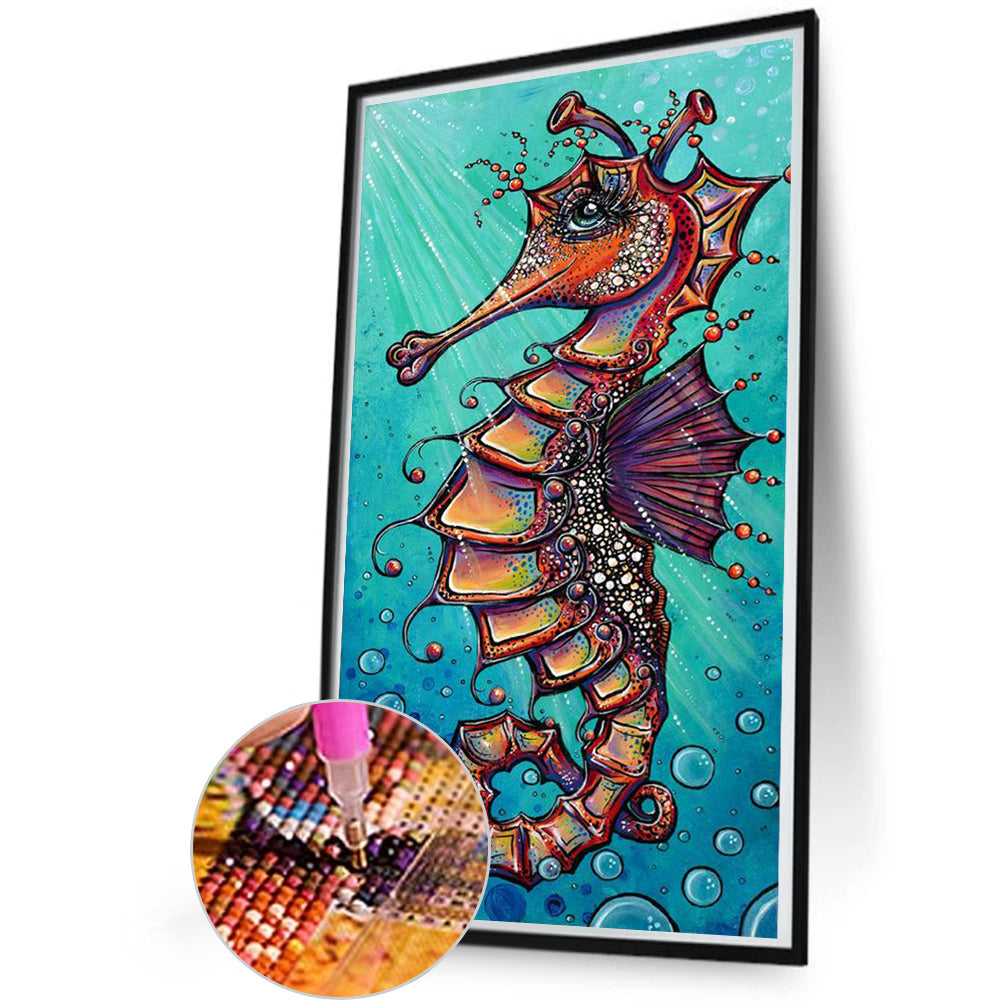 Seahorse - Full Round Drill Diamond Painting 30*60CM