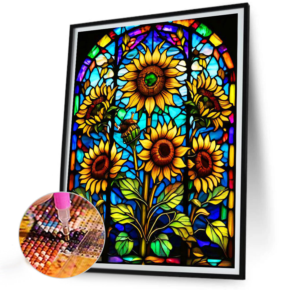 Many Sunflowers - Full Round Drill Diamond Painting 30*40CM