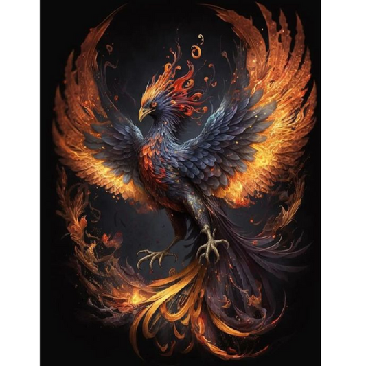 Flaming Phenix - Full Round Drill Diamond Painting 30*40CM