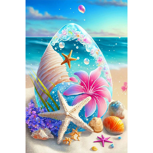 Sea Starfish Shell - Full Square Drill Diamond Painting 20*30CM