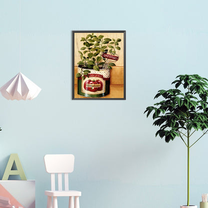 Desktop Ornament Potted Plant - Full Round Drill Diamond Painting 30*40CM