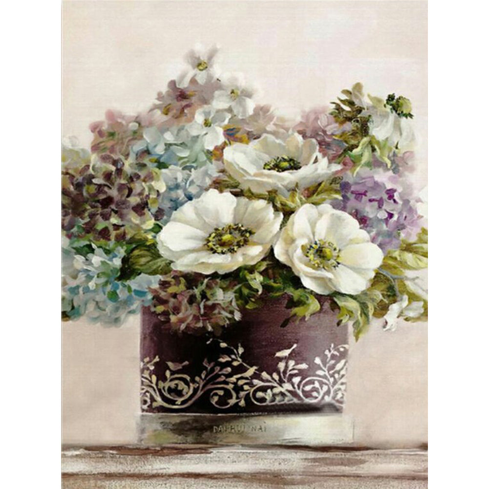 Desktop Ornament Potted Plant - Full Round Drill Diamond Painting 30*40CM