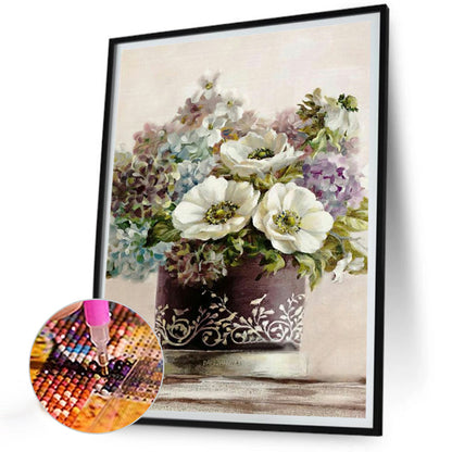 Desktop Ornament Potted Plant - Full Round Drill Diamond Painting 30*40CM