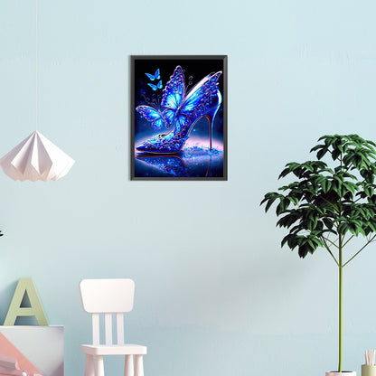 Blue High Heels - Full Round Drill Diamond Painting 30*40CM