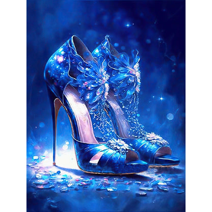 Blue High Heels - Full Round Drill Diamond Painting 30*40CM