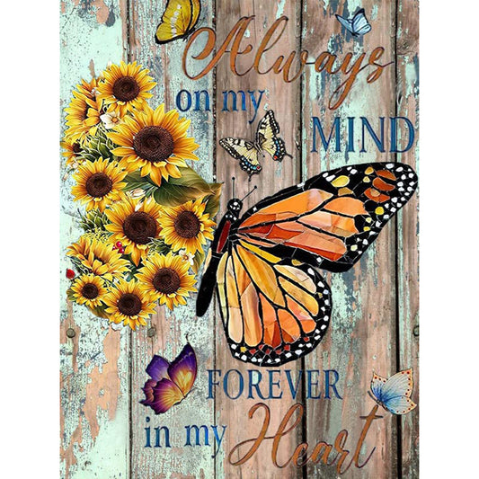 Garden Butterfly - Full Round Drill Diamond Painting 30*40CM