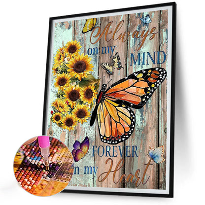 Garden Butterfly - Full Round Drill Diamond Painting 30*40CM