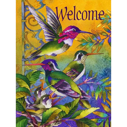 Garden Hummingbird - Full Round Drill Diamond Painting 30*40CM