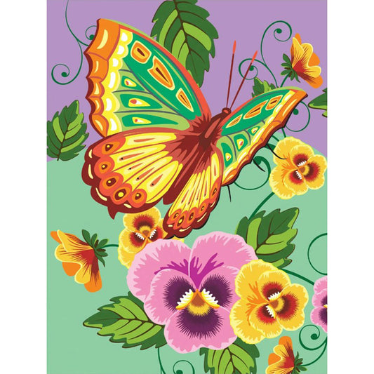 Garden Butterfly - Full Round Drill Diamond Painting 30*40CM