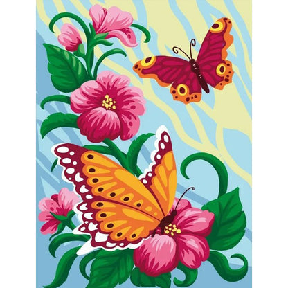 Garden Butterfly - Full Round Drill Diamond Painting 30*40CM