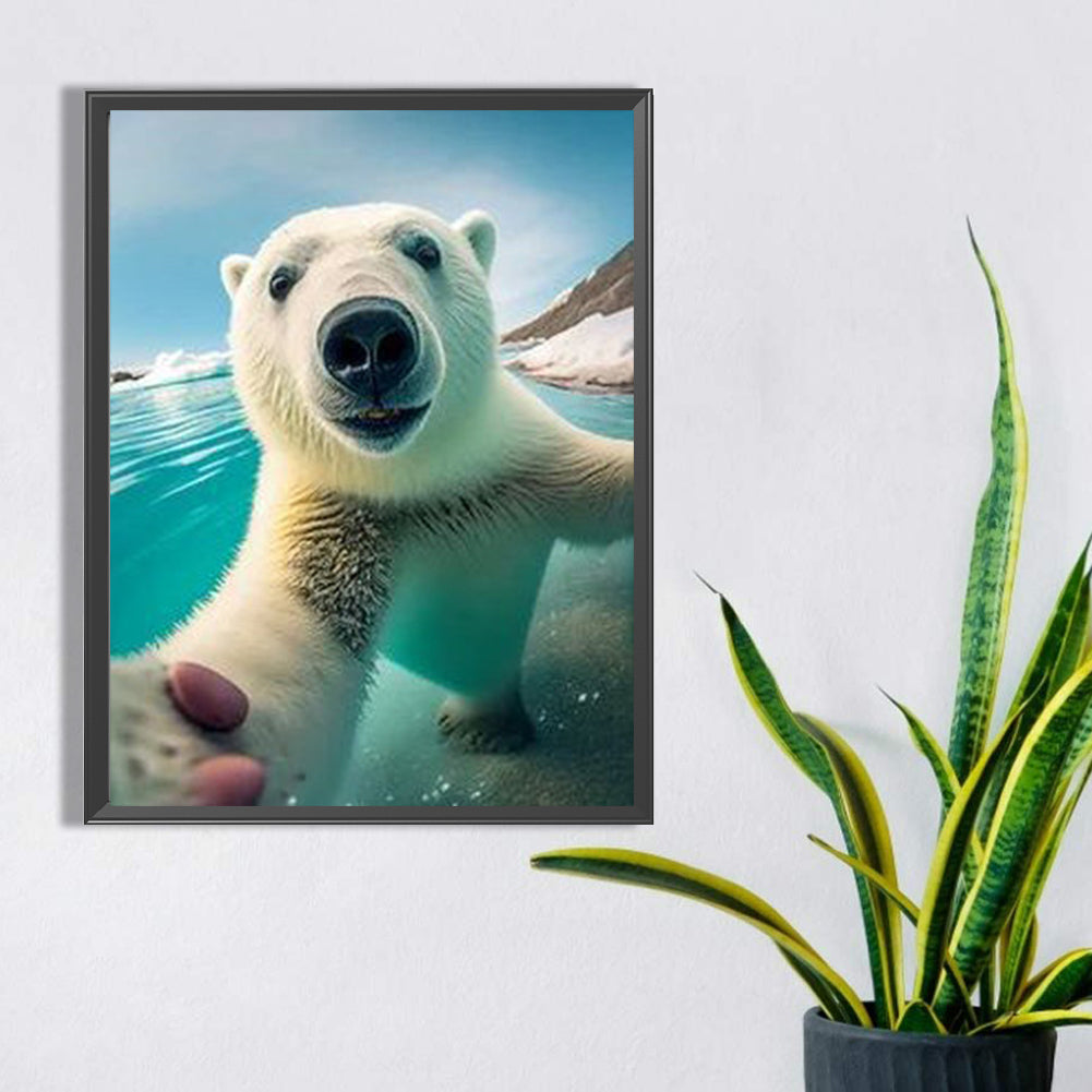 Polar Bear - Full Square Drill Diamond Painting 30*40CM