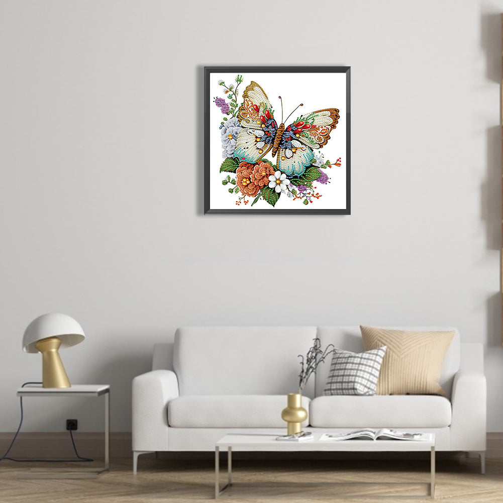 Butterfly - Special Shaped Drill Diamond Painting 30*30CM