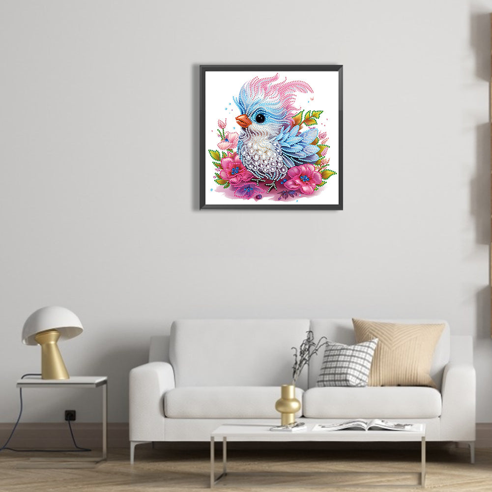 Fluffy Bird - Special Shaped Drill Diamond Painting 30*30CM