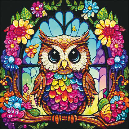 Owl - Special Shaped Drill Diamond Painting 30*30CM