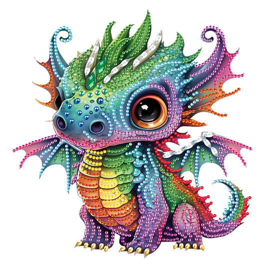 Baby Dragon - Special Shaped Drill Diamond Painting 30*30CM