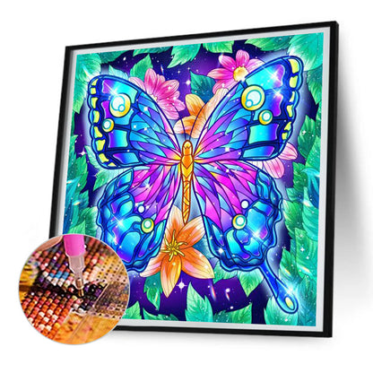 Blossom Butterfly - Full Round Drill Diamond Painting 30*30CM