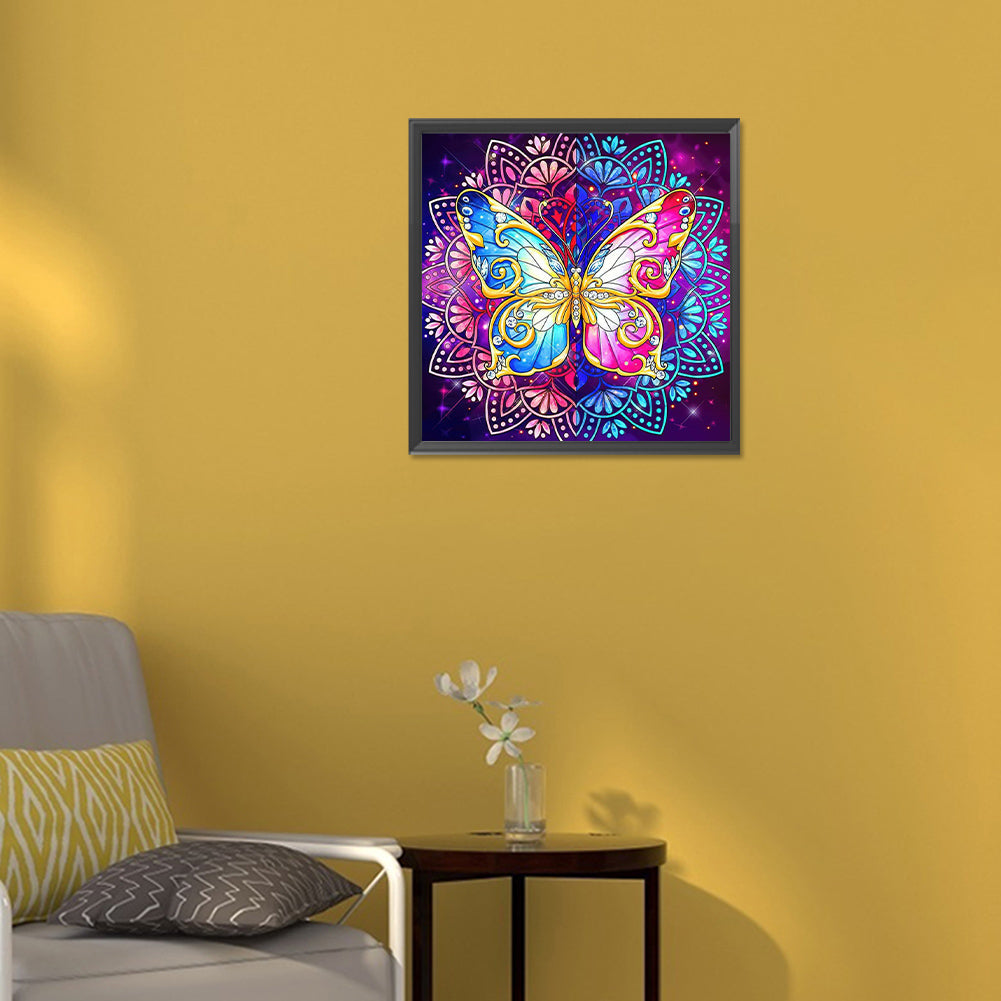 Blossom Butterfly - Full Round Drill Diamond Painting 30*30CM