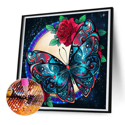 Blossom Butterfly - Full Round Drill Diamond Painting 30*30CM