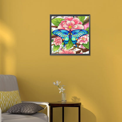 Blossom Butterfly - Full Round Drill Diamond Painting 30*30CM