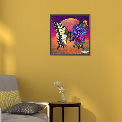 Blossom Butterfly - Full Round Drill Diamond Painting 30*30CM