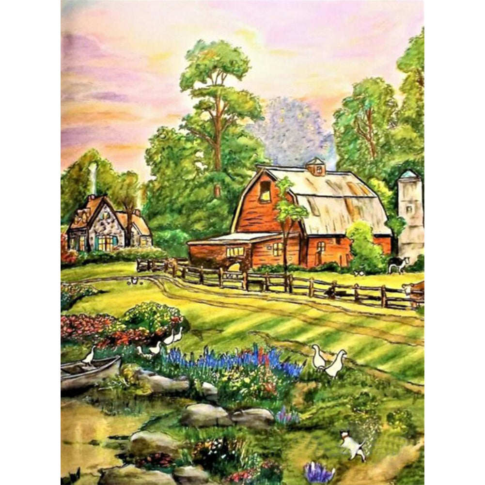 Country Garden - Full Round Drill Diamond Painting 30*40CM