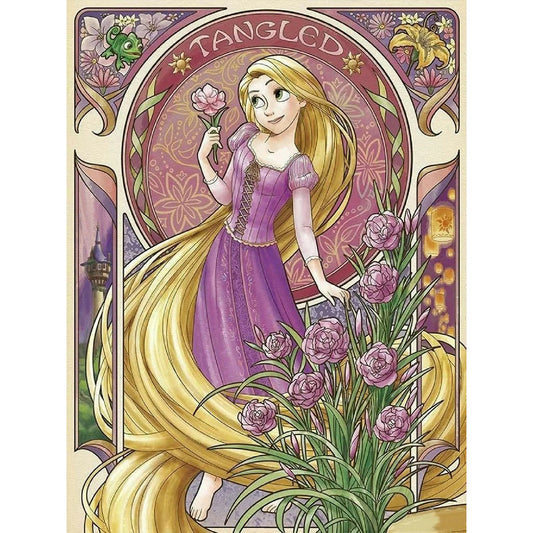 Long Hair Princess - Full Round Drill Diamond Painting 30*40CM