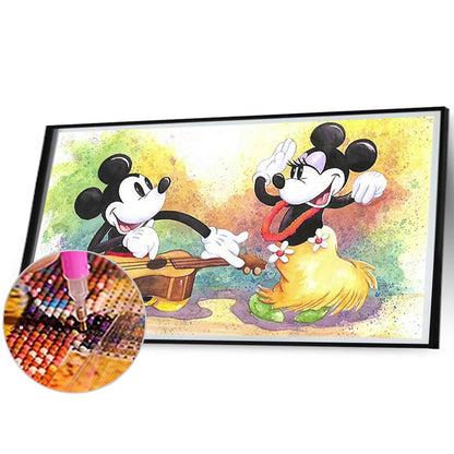 Singing And Dancing Mickey Mouse - Full Round Drill Diamond Painting 80*45CM