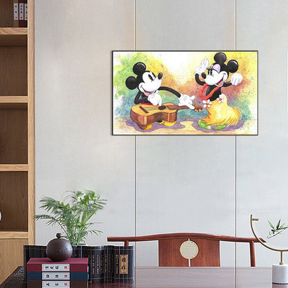 Singing And Dancing Mickey Mouse - Full Round Drill Diamond Painting 80*45CM