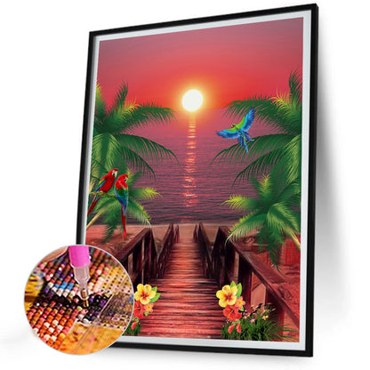 Sunset - Full Round Drill Diamond Painting 30*40CM