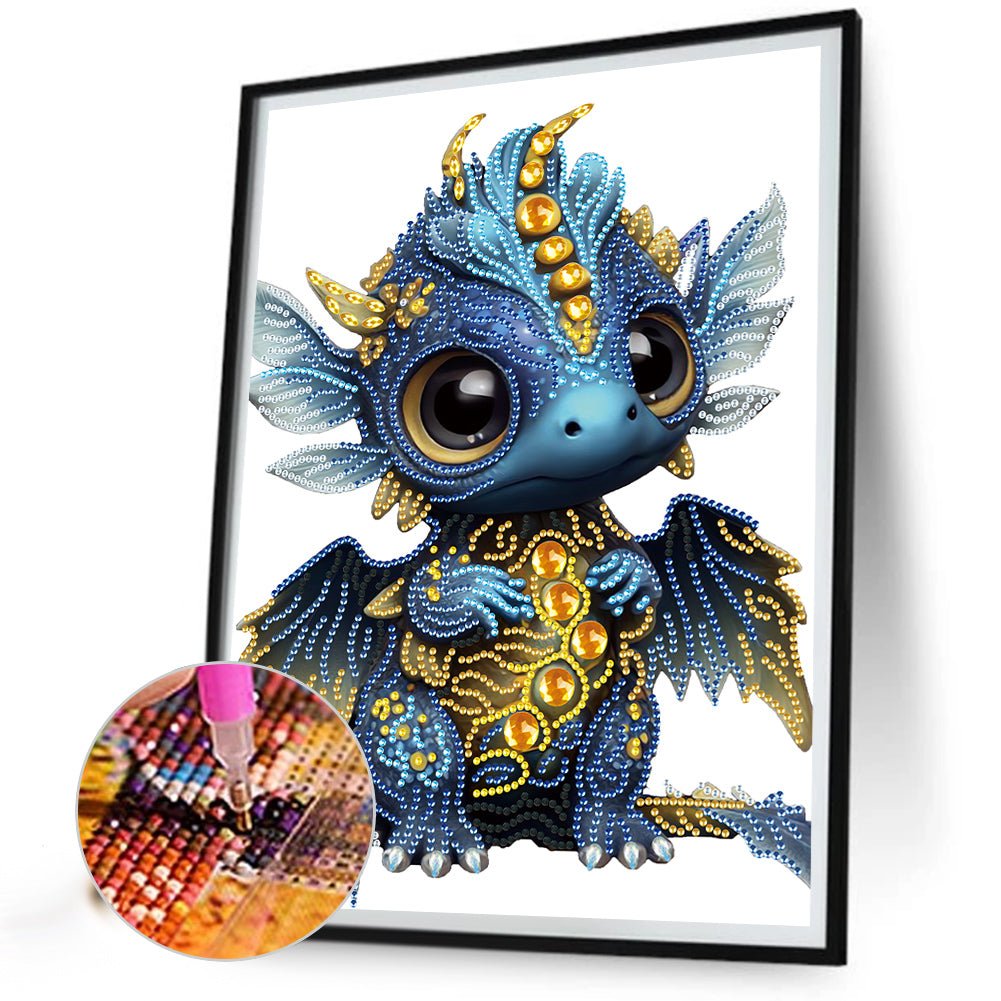 Baby Dragon - Special Shaped Drill Diamond Painting 30*40CM