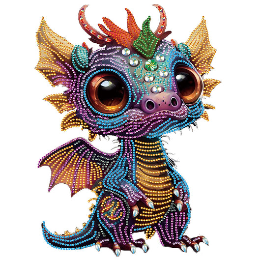 Baby Dragon - Special Shaped Drill Diamond Painting 30*40CM