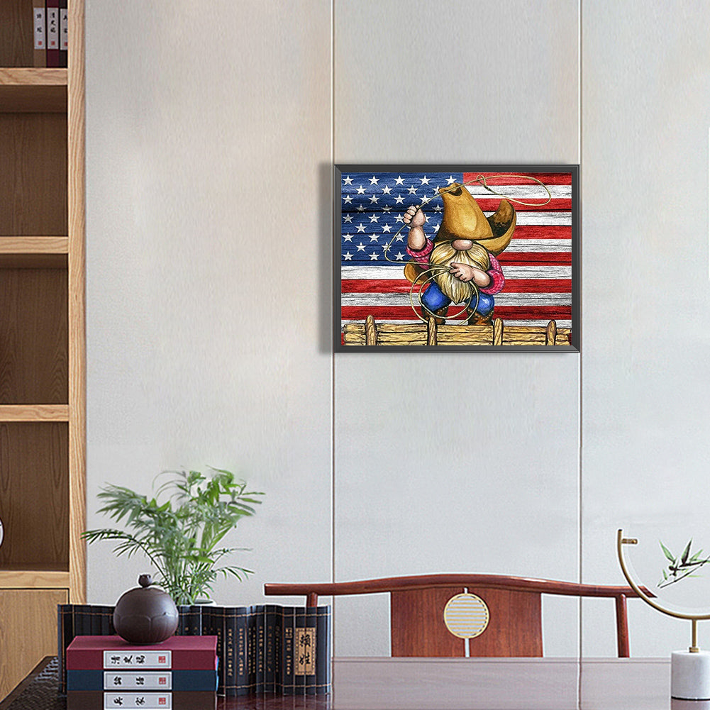 Cowboy Gnome - Full Square Drill Diamond Painting 40*30CM