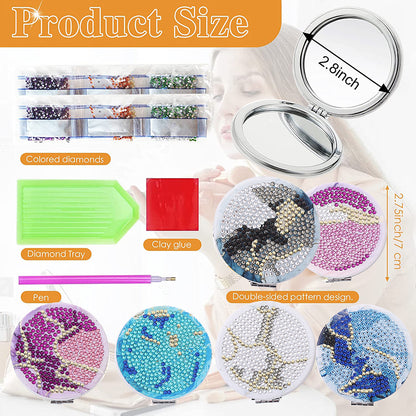 DIY Crystal Diamond Mirror Art Craft Set Paint by Number Kits for Adult and Kids