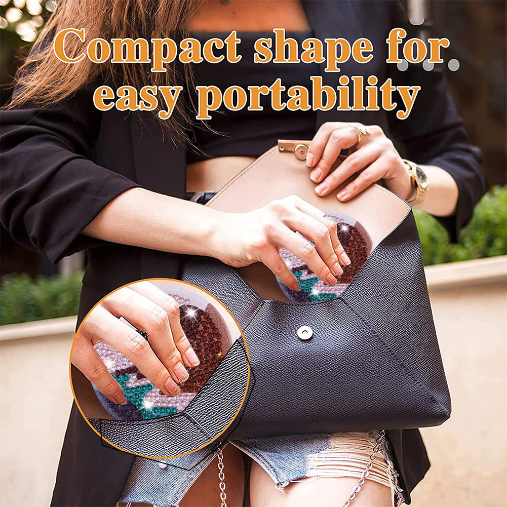 DIY Crystal Diamond Mirror Art Craft Set Paint by Number Kits for Adult and Kids